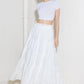 SLOW DOWN IN WHITE WOVEN MAXI SKIRT