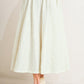 Flying Tomato GRAND ENTRANCE woven full skirt in ivory, showing a flowing, textured fabric with a full, gathered design.