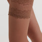 Conte Flame women's stockings with silicone lace top in bronze, shown in product image
