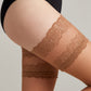 Fantasy Stockings Conte Flame silicone lace-top women's stockings in bronze tone