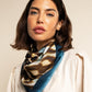Bruna (blue)- Soft and lightweight Italian foulard from pure silk