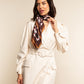 Bruna (brown/orange)- Soft and lightweight Italian foulard from pure silk