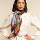 Fiorella (red/blue) - Soft and lightweight Italian foulard from pure silk