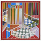 Fiorella (red/blue) - Soft and lightweight Italian foulard from pure silk