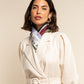 Fiorella (red/blue) - Soft and lightweight Italian foulard from pure silk