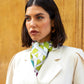 Fiorella (green) - Soft and lightweight Italian foulard from pure silk