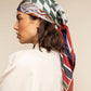 Fiorella (red/blue) - Soft and lightweight Italian foulard from pure silk