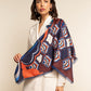 Giorgia (blue/red) - Italian soft and lightweight foulard made from pure silk