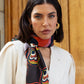 Giorgia (green/pink) - Italian soft and lightweight foulard made from pure silk