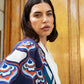 Giorgia (blue/red) - Italian soft and lightweight foulard made from pure silk