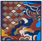 Giorgia (blue/red) - Italian soft and lightweight foulard made from pure silk