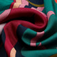 Giorgia (green/pink) - Italian soft and lightweight foulard made from pure silk
