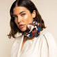 Giorgia (blue/red) - Italian soft and lightweight foulard made from pure silk
