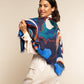 Giorgia (blue/red) - Italian soft and lightweight foulard made from pure silk