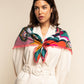 Giorgia (green/pink) - Italian soft and lightweight foulard made from pure silk