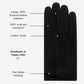 Angelo (black) – Italian suede leather gloves with luxurious cashmere lining