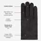 Antonio (black) – Luxurious Italian peccary leather gloves with cashmere lining