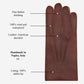 Diego (brown) - Italian gloves made of American deerskin leather with rabbit fur lining