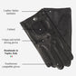 Umberto (black) - Italian lambskin leather driving gloves & touchscreen feature
