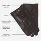 Umberto (brown) - Italian lambskin leather driving gloves & touchscreen feature