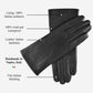 Isabella (black) - Italian lambskin leather gloves with cashmere lining