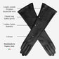 Lucia (black) - Italian unlined 16-button length leather opera gloves