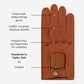 Maria (brown) - Italian driving gloves made of American deerskin leather