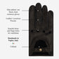 Raffaella (black) – Luxurious Italian peccary driving gloves