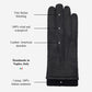 Vittoria (black) - Italian gloves made of American deerskin leather with cashmere lining