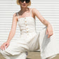 ROYAL AFFAIR WOVEN JUMPSUIT