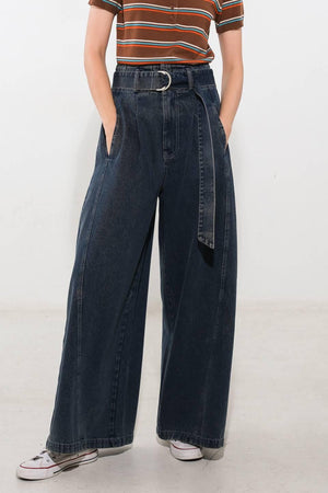 Flying Tomato Sail On by Denim Pants in indigo, casual pants with a relaxed fit and classic denim style.