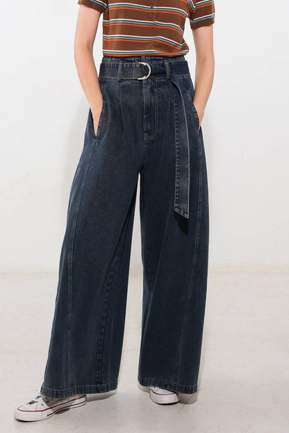 Flying Tomato Sail On by Denim Pants in indigo, casual pants with a relaxed fit and classic denim style.