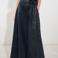 Flying Tomato Sail On Indigo denim pants, stylish casual pants with a relaxed fit, shown in a vibrant indigo color.