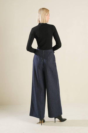 Flying Tomato Forever Connected woven pants in navy, featuring a comfortable fit and stylish design.