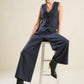Flying Tomato Forever Connected woven pants in navy, casual pants with a relaxed fit and woven fabric.
