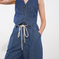Flying Tomato I Still Believe denim pants in medium indigo, showcasing classic straight-leg design and durable denim fabric.
