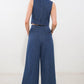 Flying Tomato I Still Believe denim pants in medium indigo color, showcasing relaxed fit and classic jean style.