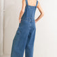 LET ME TALK DENIM CARGO JUMPSUIT