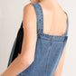 LET ME TALK DENIM CARGO JUMPSUIT
