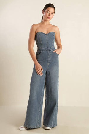 LOOK WHAT WE STARTED DENIM JUNPSUIT