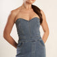 LOOK WHAT WE STARTED DENIM JUNPSUIT