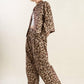 Flying Tomato Navigating Life woven pants in taupe brown, showcasing relaxed fit and soft fabric for casual wear.