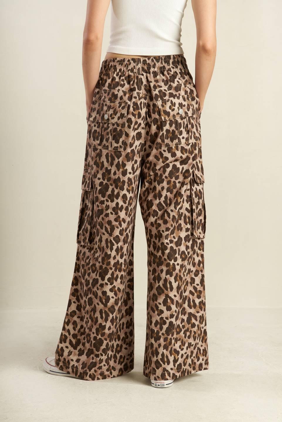 Taupe brown woven pants by Flying Tomato, stylish and comfortable women's pants, with a relaxed fit and textured fabric.