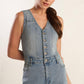 WALK WITH ME DENIM JUMPSUIT