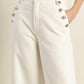 Flying Tomato delicate hue woven pants in white, featuring a relaxed fit and textured fabric for casual, stylish wear.