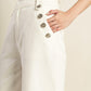 Flying Tomato Delicate Hue Woven Pants in white, showcasing lightweight, textured fabric and relaxed fit for casual wear.