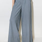 Flying Tomato smile bright grey woven pants, casual loose-fit pants with a comfortable woven fabric, stylish and versatile for everyday wear.