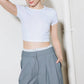 Flying Tomato smile bright grey woven pants, casual pants for women with comfortable woven fabric and relaxed fit.