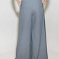 Flying Tomato Smile Bright grey woven pants, casual pants with a relaxed fit, shown on a model with a neutral background.