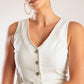 TAKE THE LEAD WHITE WOVEN ROMPER